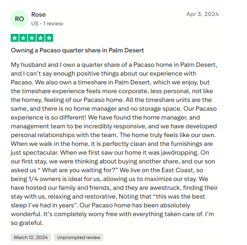 Verified owner review of a co-owned luxury second home