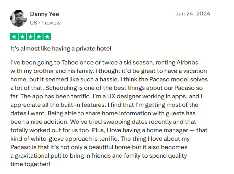 Verified owner review of a co-owned luxury second home