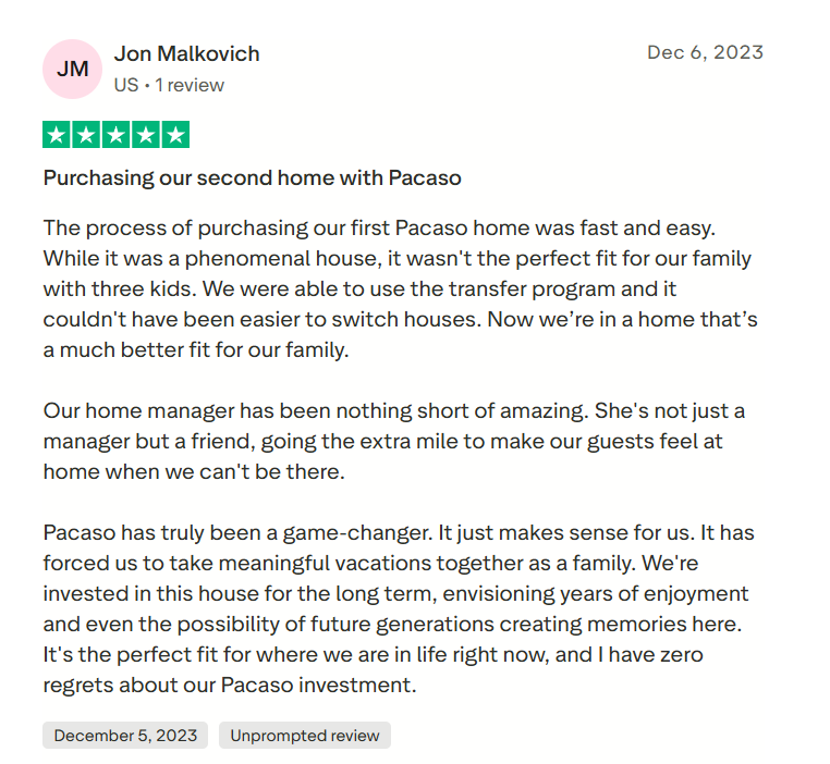Verified owner review of a co-owned luxury second home